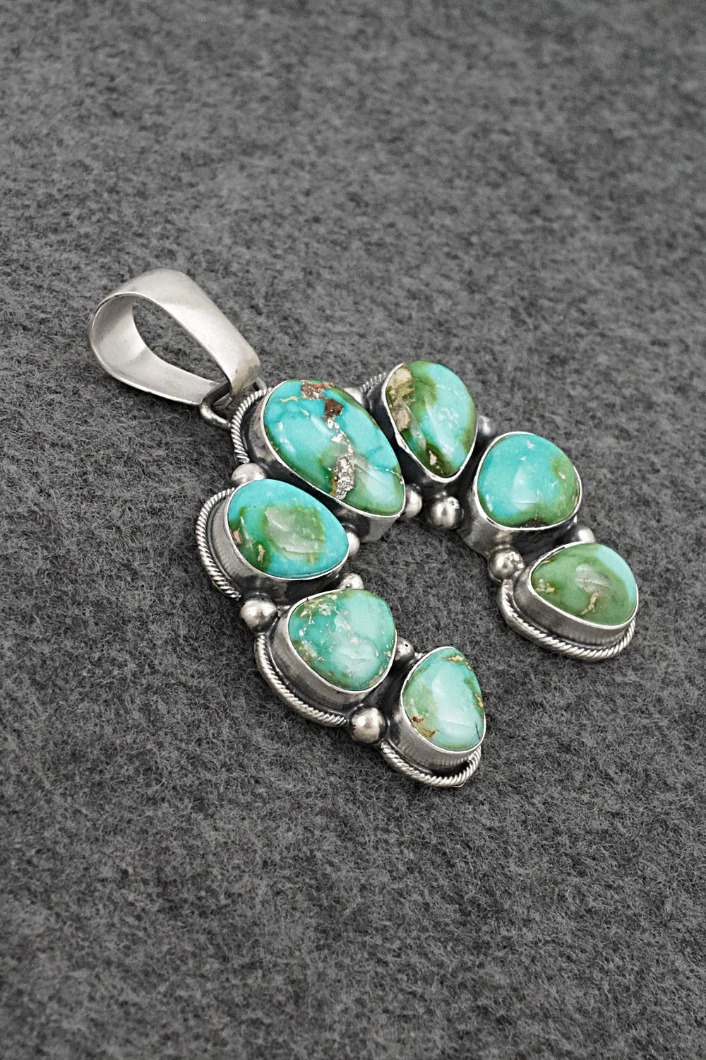 Turquoise & Sterling Silver Pendant - Paul Livingston