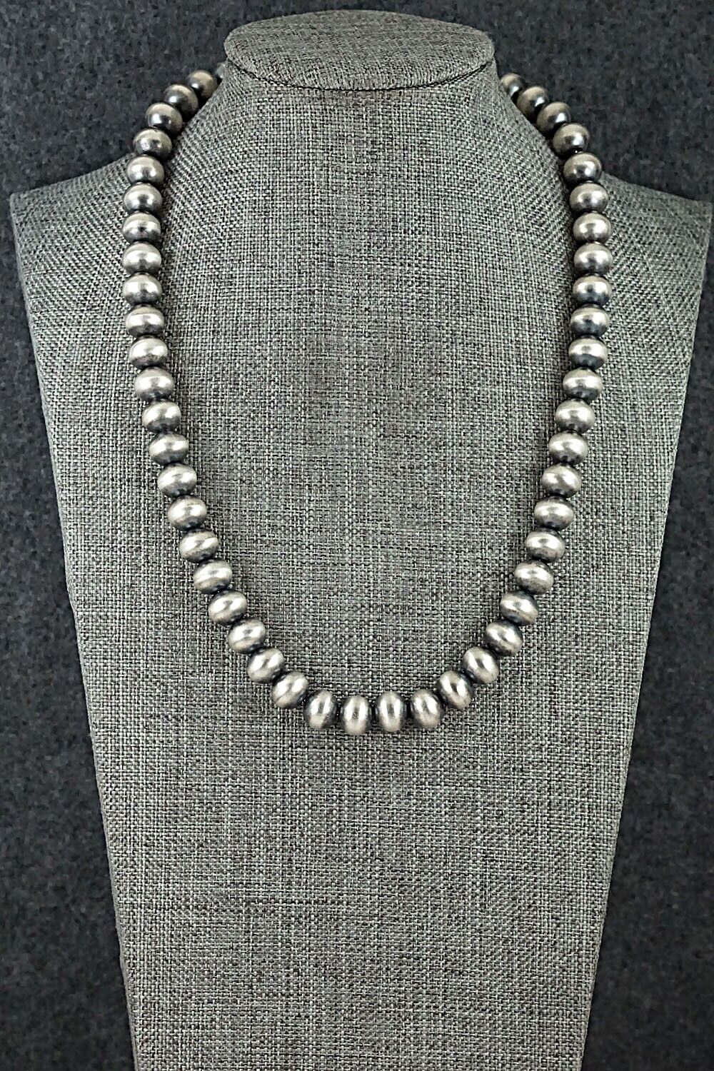 Sterling Silver Navajo Pearl Necklace 18" - Bryannen Halwood