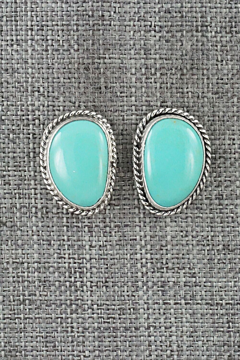 Turquoise & Sterling Silver Earrings - Marco Begaye