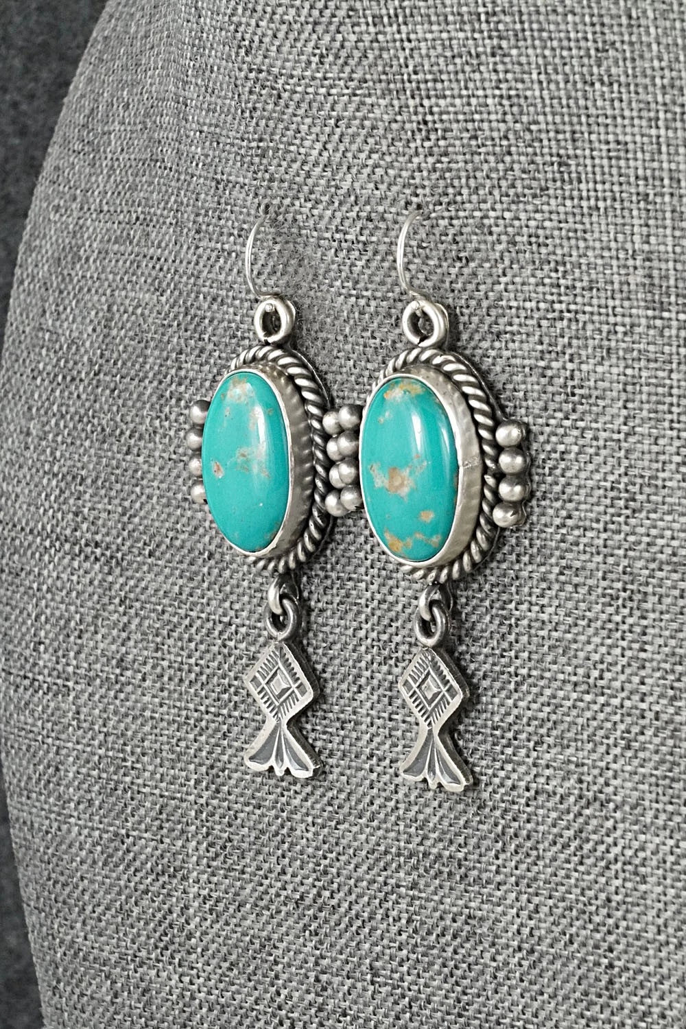 Turquoise & Sterling Silver Earrings - Michael Calladitto