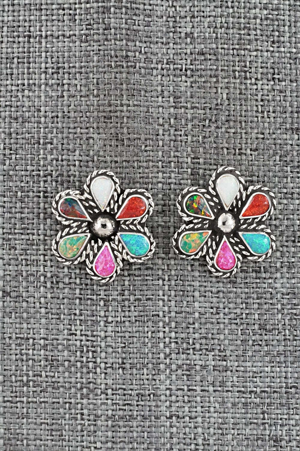 Opalite & Sterling Silver Earrings - Carol Lateyice