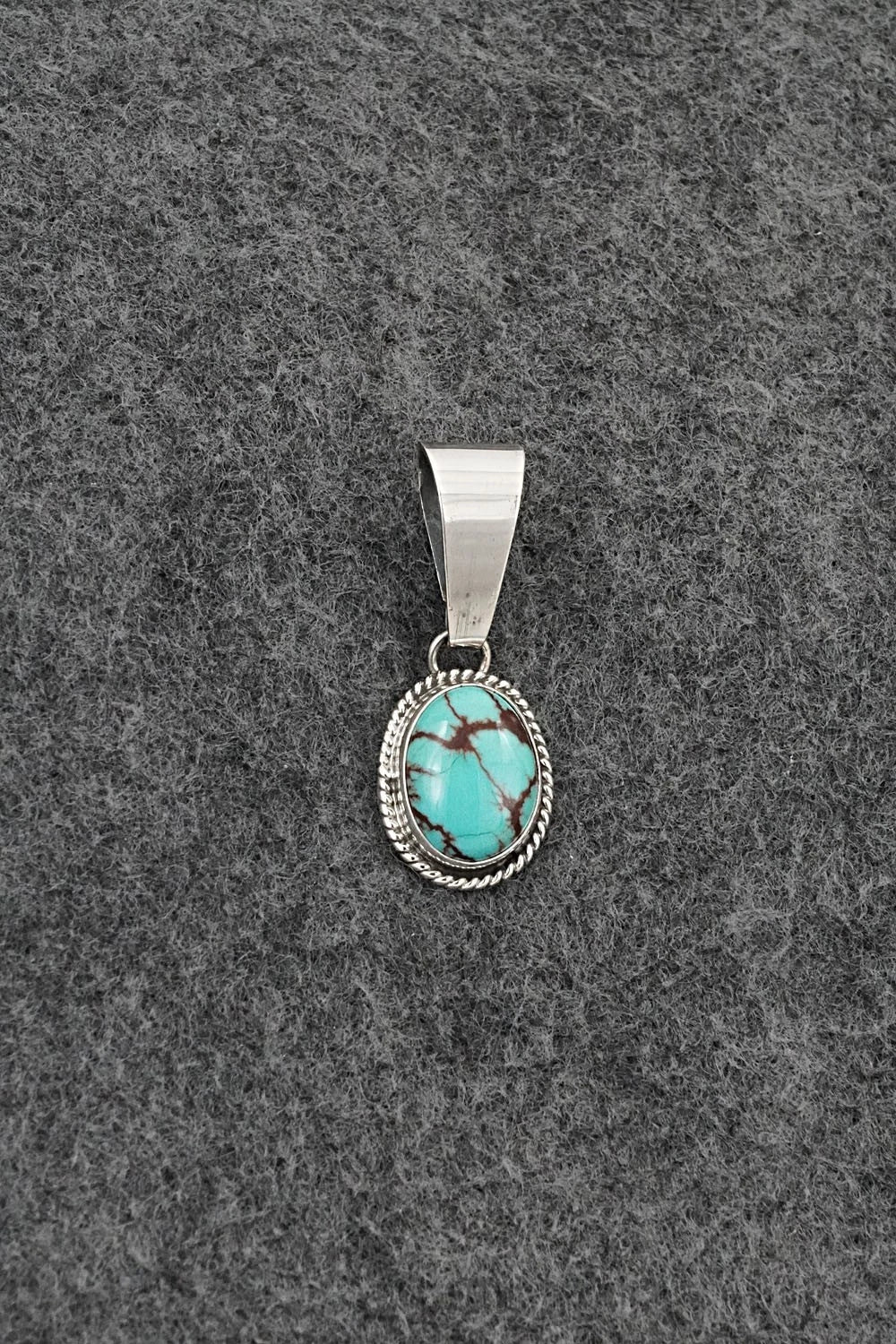 Turquoise & Sterling Silver Pendant - Eugene Gruber