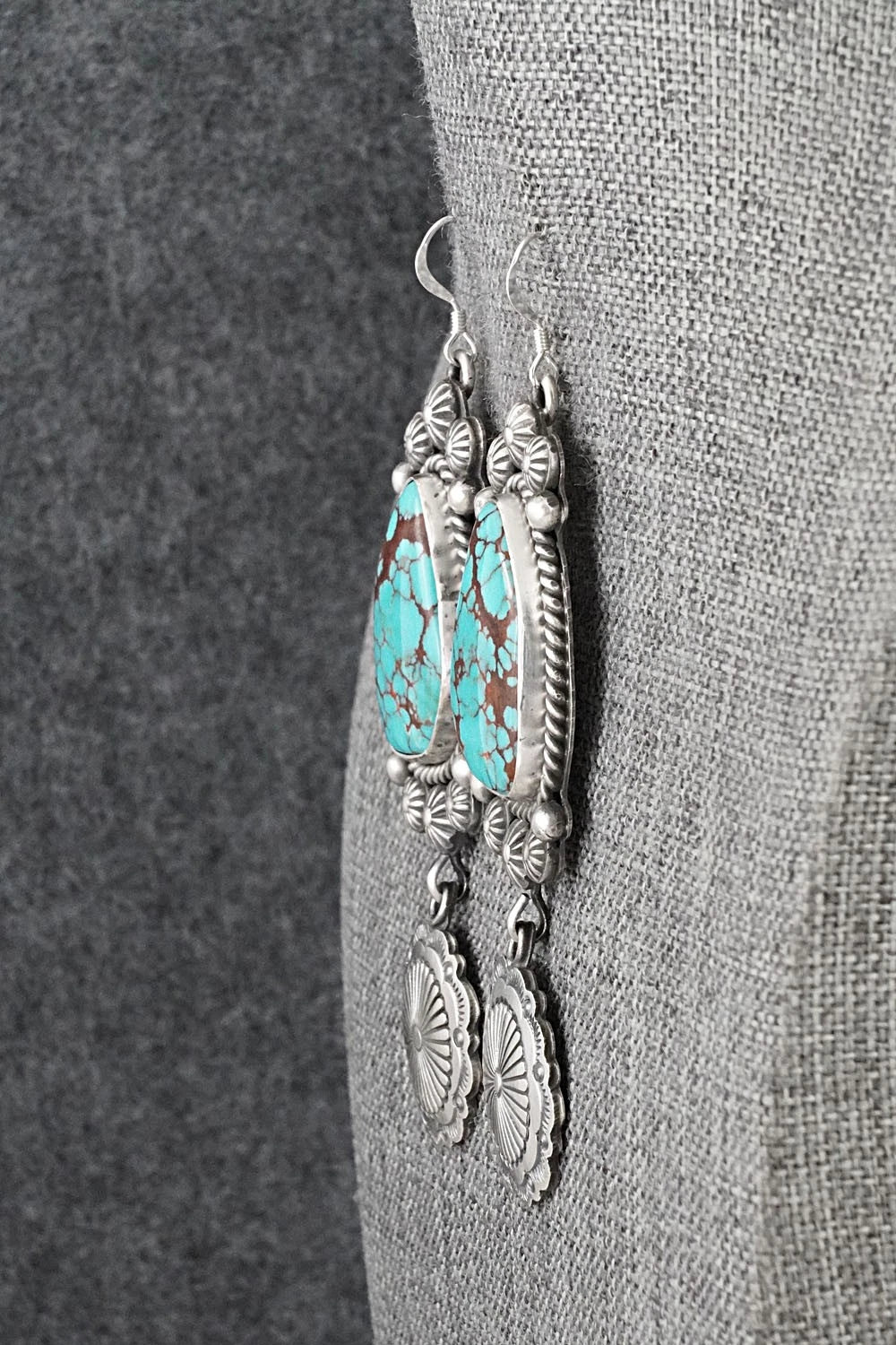 Turquoise & Sterling Silver Earrings - Michael Calladitto