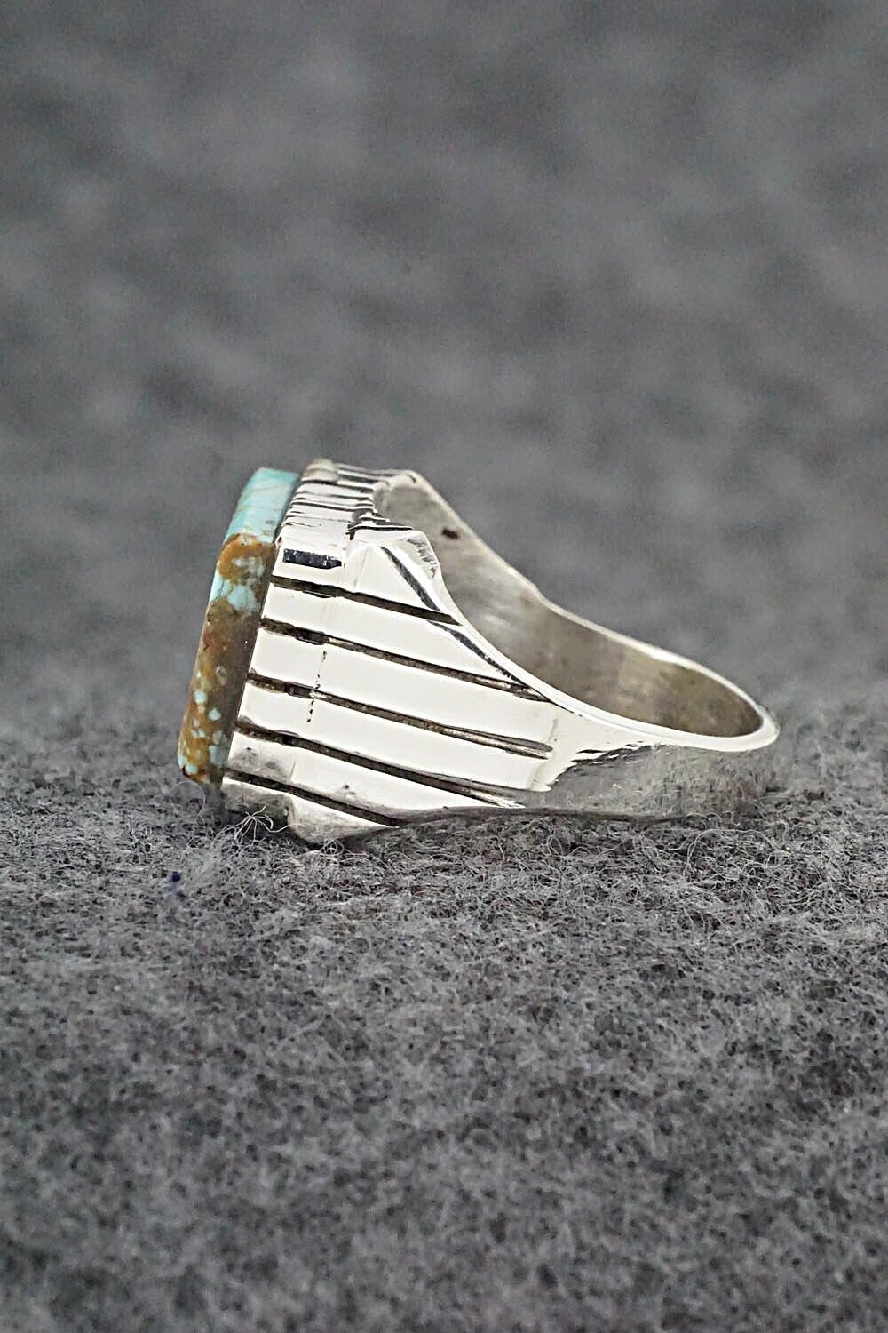 Turquoise & Sterling Silver Ring - Trevor Jack - Size 8.5