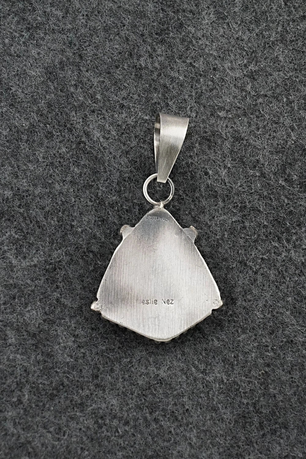 Turquoise & Sterling Silver Pendant - Leslie Nez