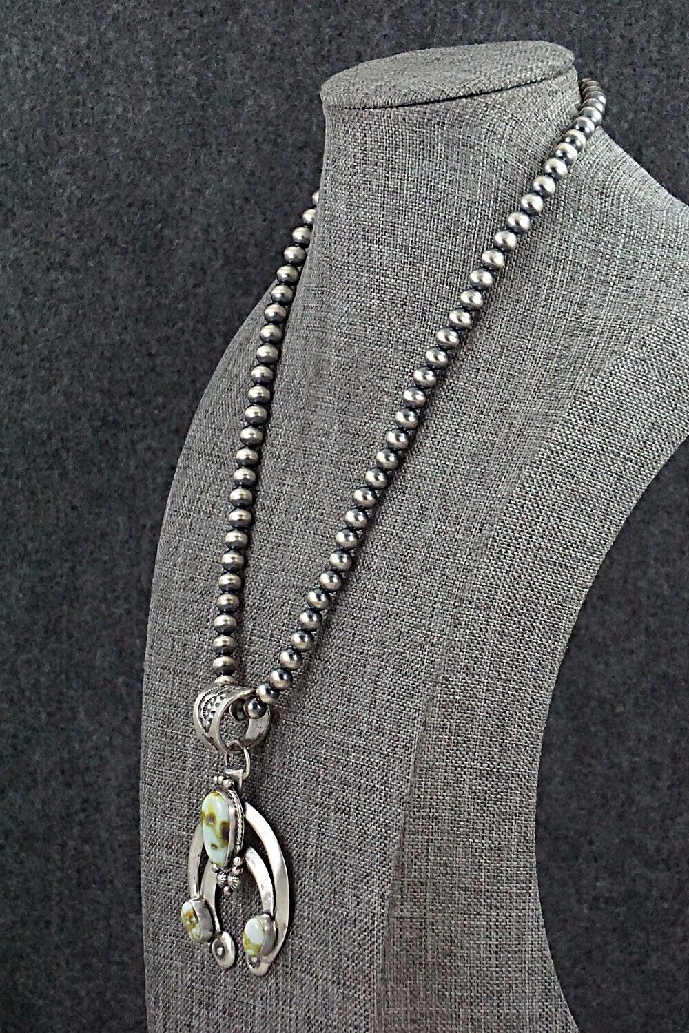 Variscite & Sterling Silver Necklace - Samuel Yellowhair