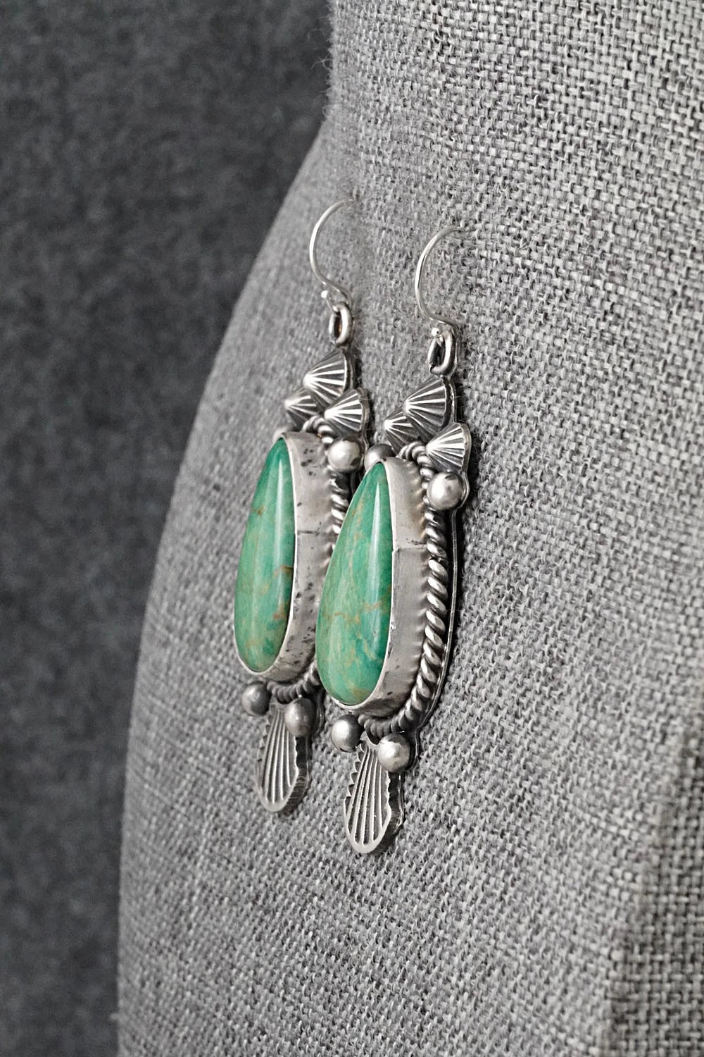 Turquoise & Sterling Silver Earrings - Michael Calladitto