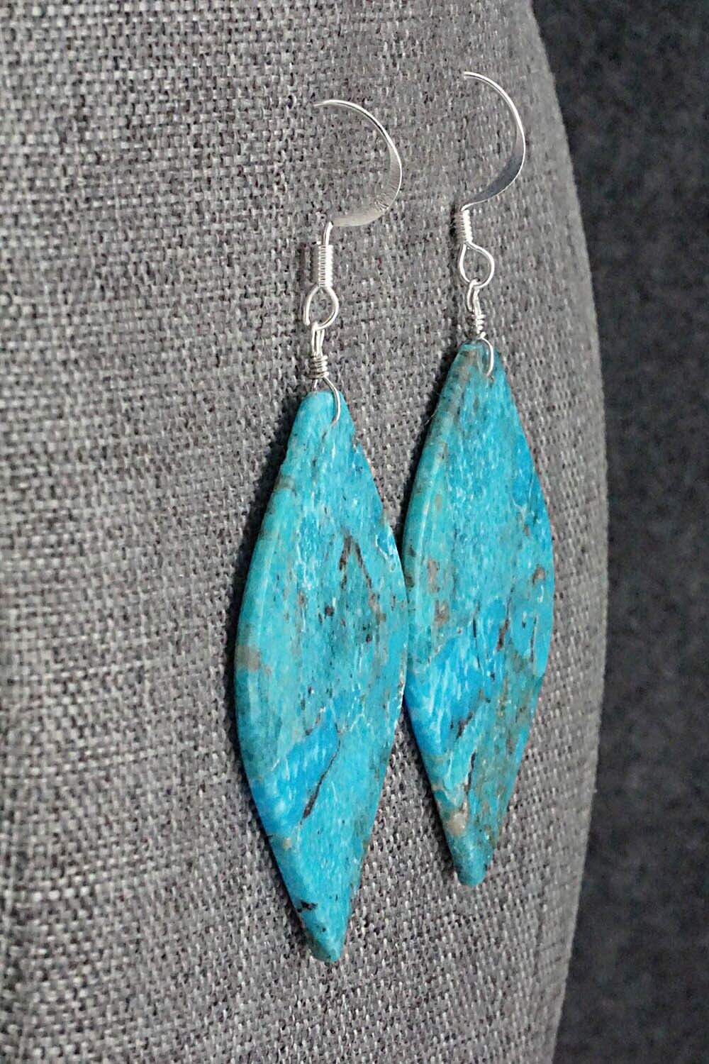 Turquoise & Sterling Silver Earrings - Lupe Lovato