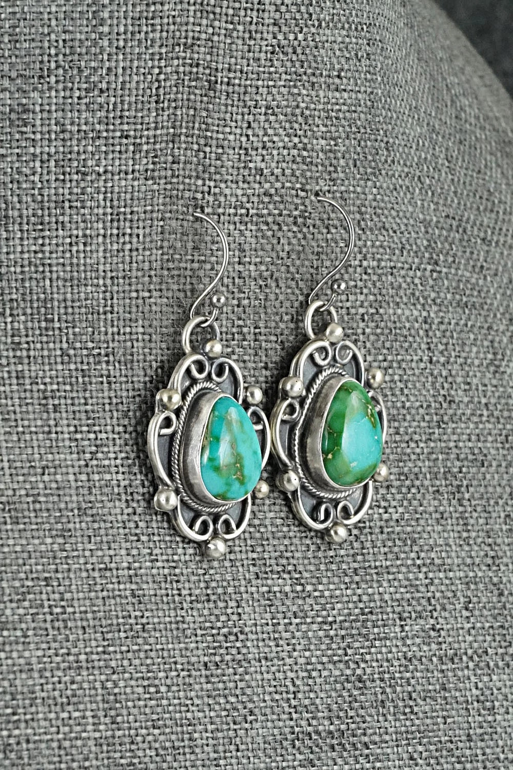 Turquoise & Sterling Silver Necklace and Earrings Set - Kathleen Livingston