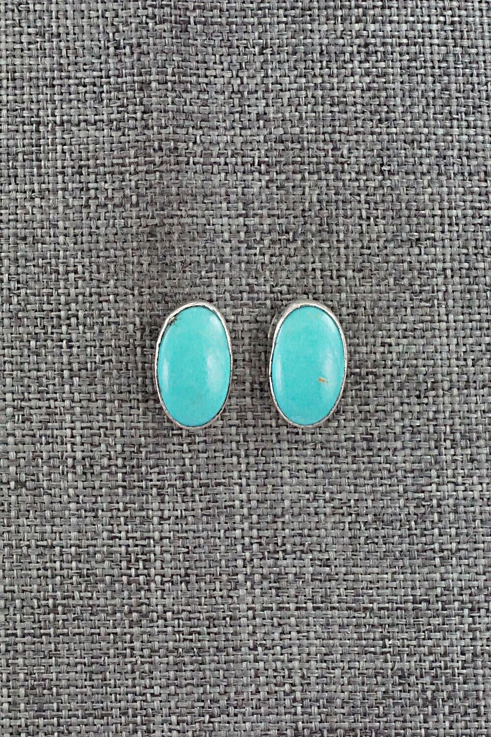 Turquoise & Sterling Silver Earrings - Marco Begaye