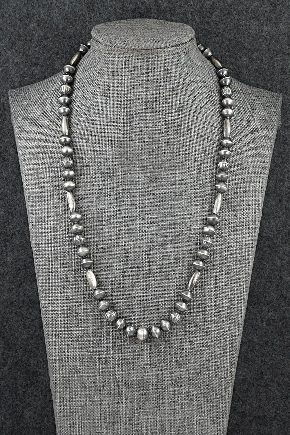 Sterling Silver Navajo Pearl Necklace 20" - Vintage