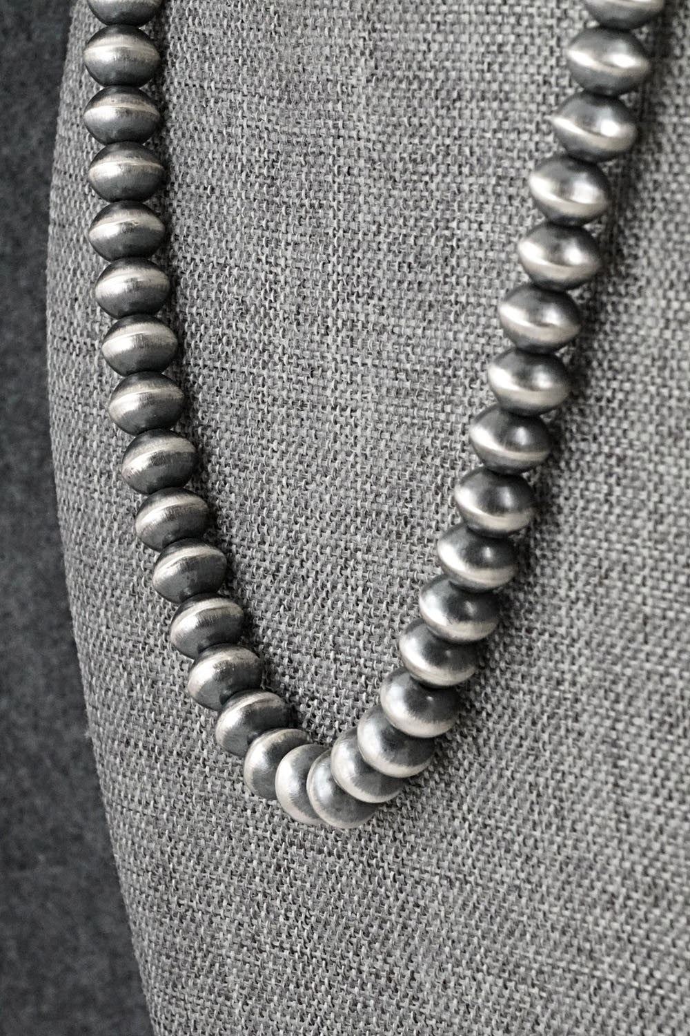 Sterling Silver Navajo Pearl Necklace 18" - Tonisha Haley
