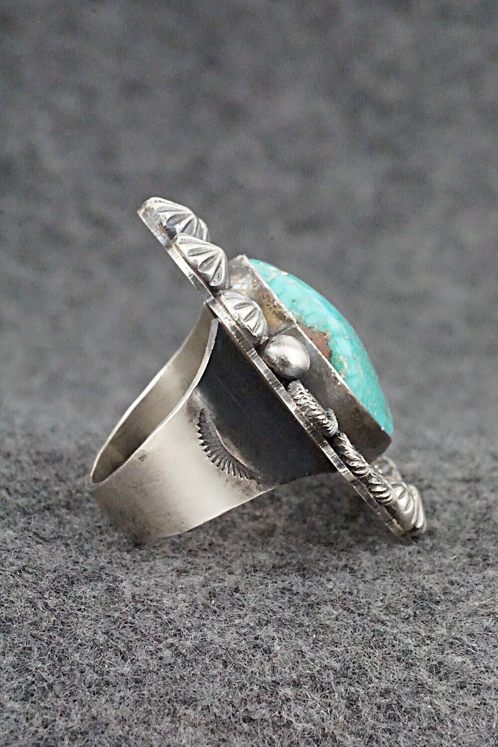 Turquoise & Sterling Silver Ring - Rosita Calladitto - Size 9