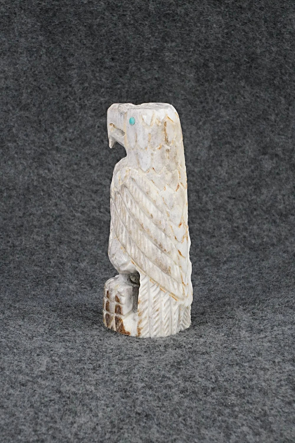 Eagle Zuni Fetish Carving - Garrick Weeka