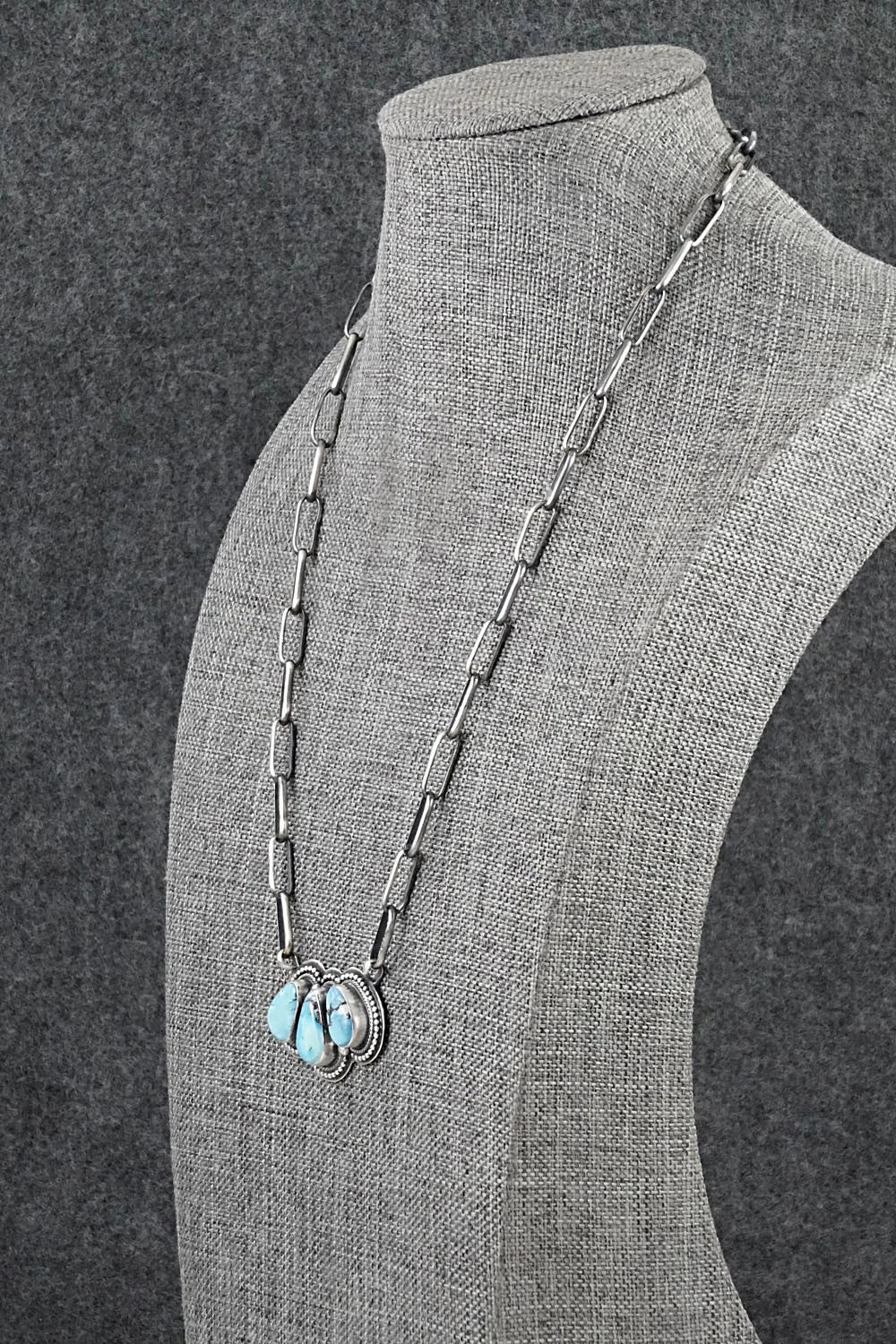 Turquoise & Sterling Silver Necklace - Darrin Livingston