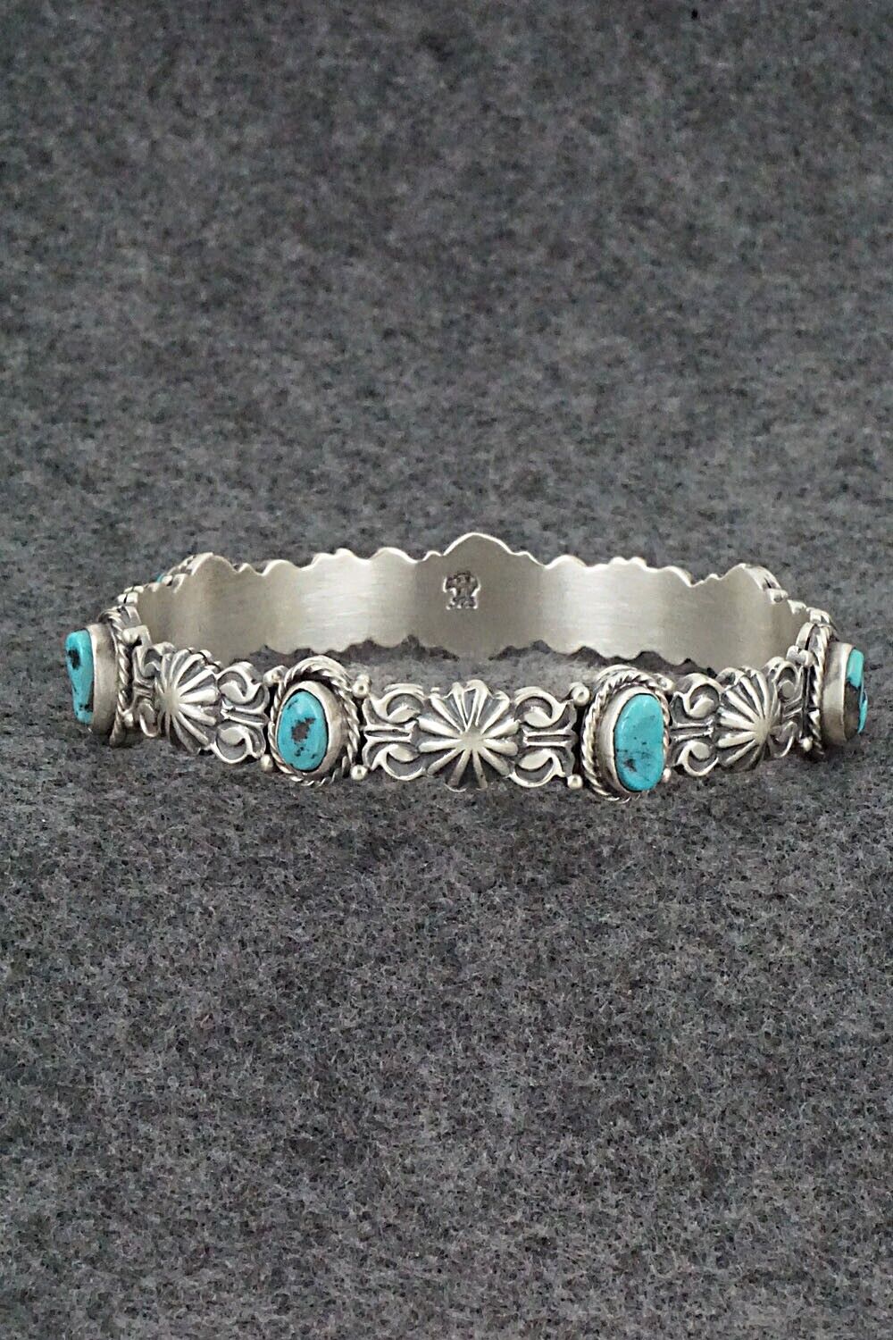 Turquoise & Sterling Silver Bangle Bracelet - Thomas Yazzie