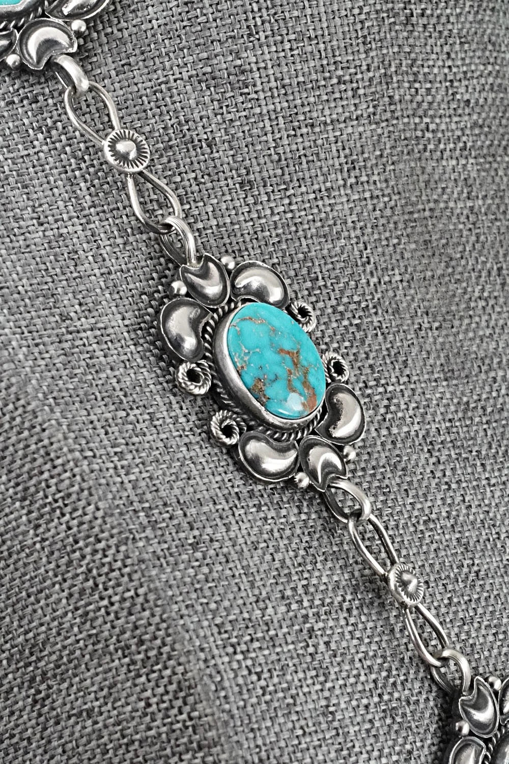 Turquoise & Sterling Silver Necklace - Derrick Gordon