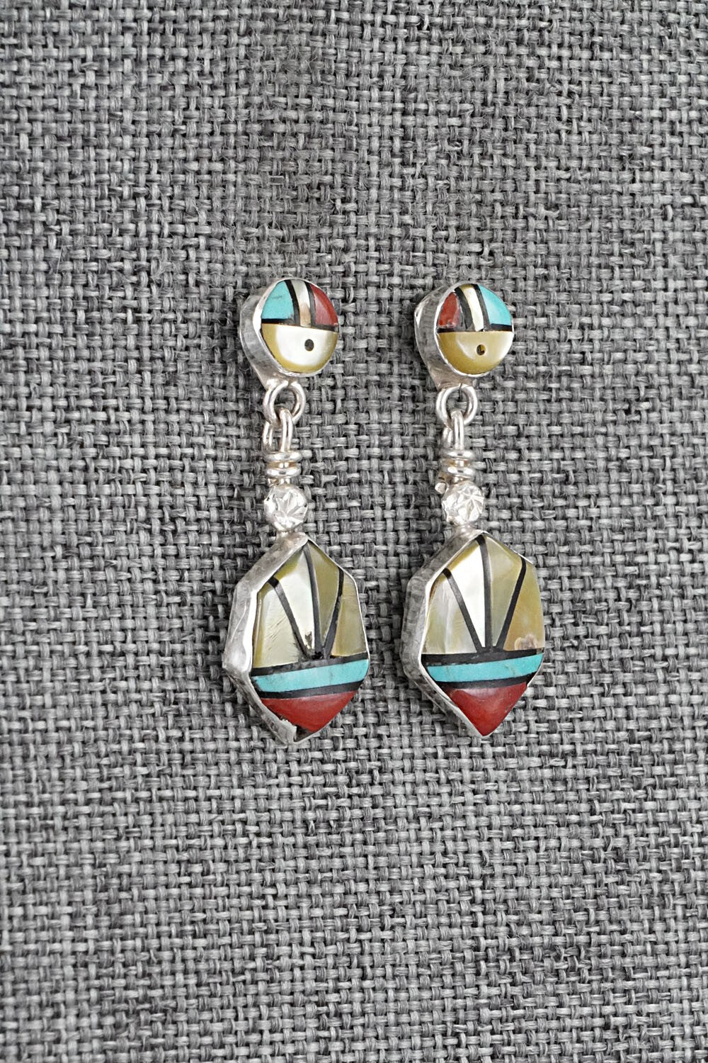 Multi-Stone Inlay & Sterling Silver Earrings - Ola Eriacho