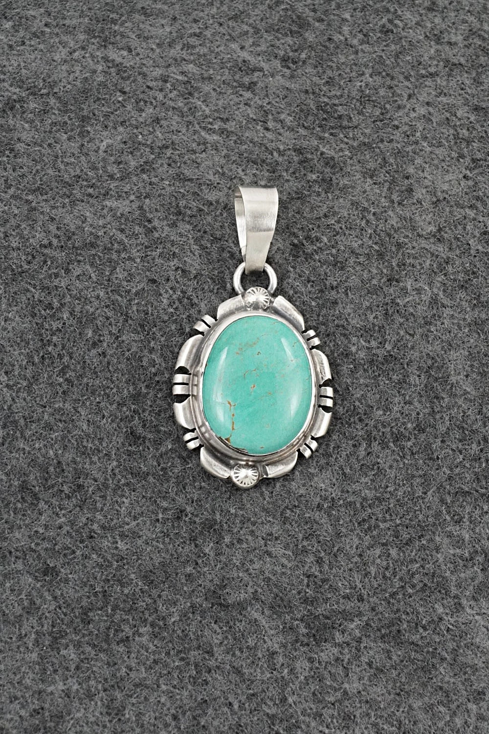 Turquoise & Sterling Silver Pendant - Thomas Franscisco