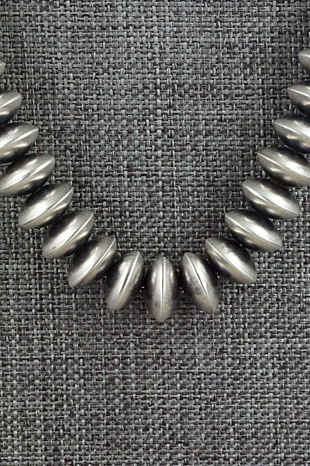 Sterling Silver Navajo Pearl Necklace 20" - Dorinda Mariano