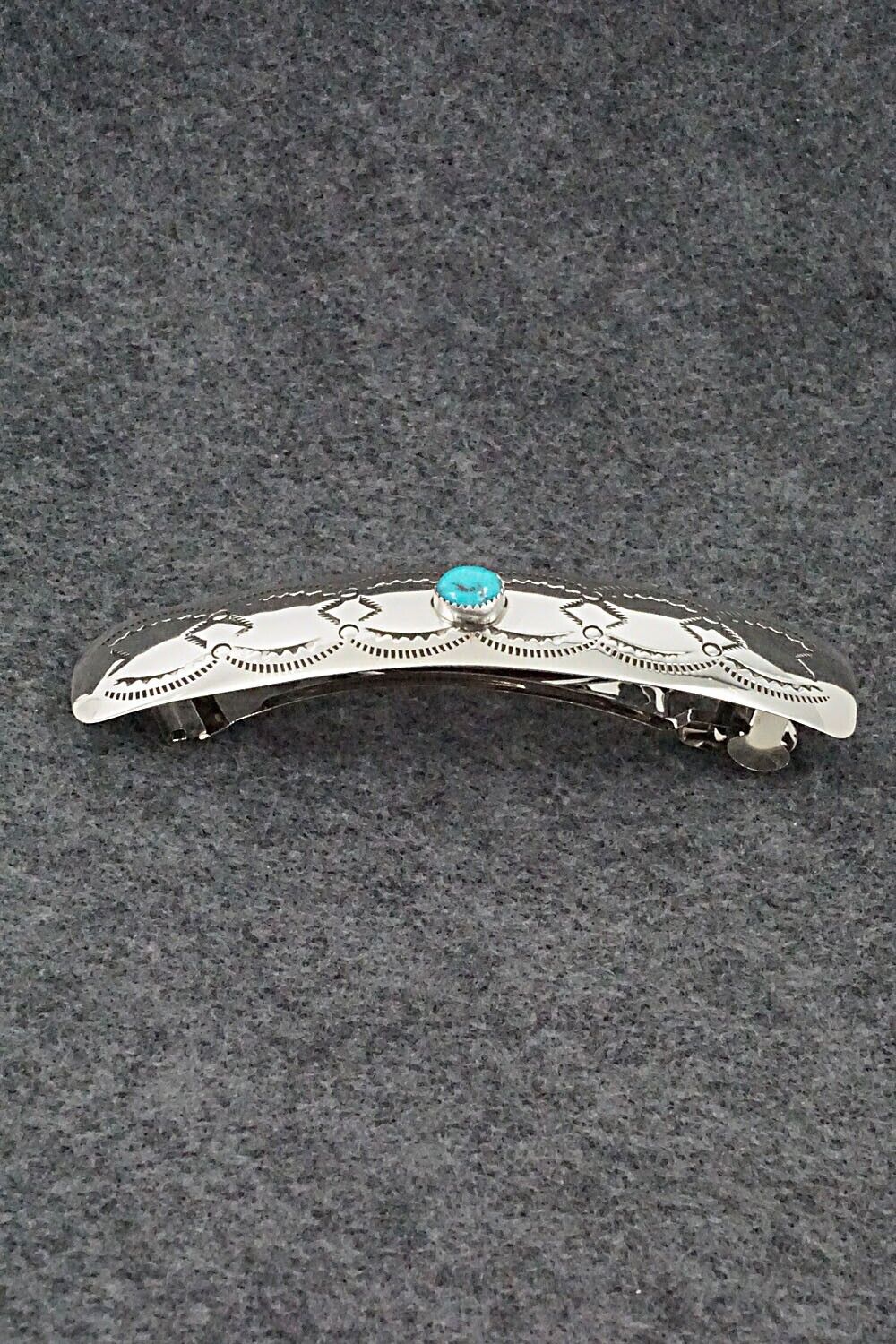 Turquoise & Sterling Silver Hair Barrette - Jolene Begay