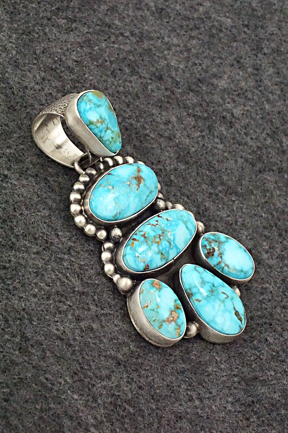 Turquoise & Sterling Silver Pendant - Darrin Livingston