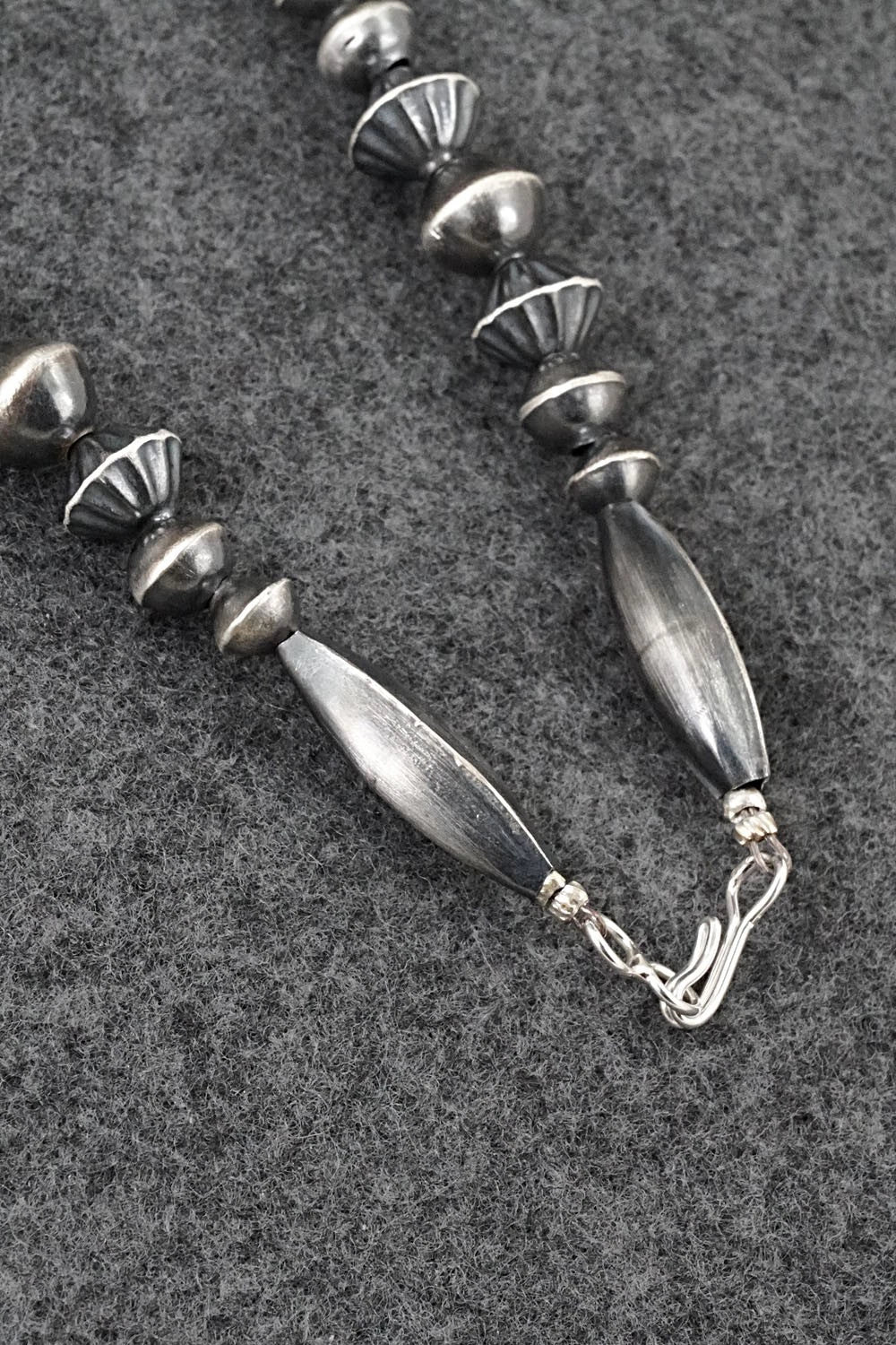 Sterling Silver Navajo Pearl Necklace 24" - Vintage