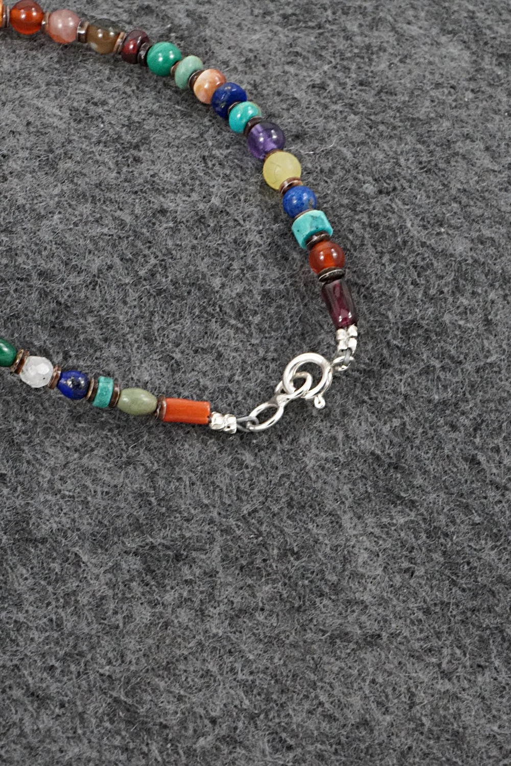 Multi-Stone & Sterling Silver Bracelet - Helen Tsosie