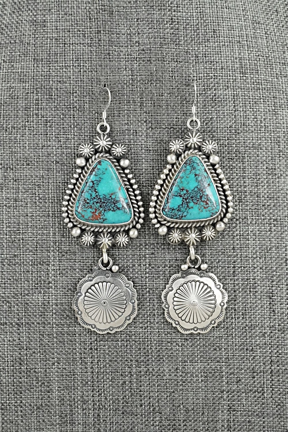 Turquoise & Sterling Silver Earrings - Michael Calladitto