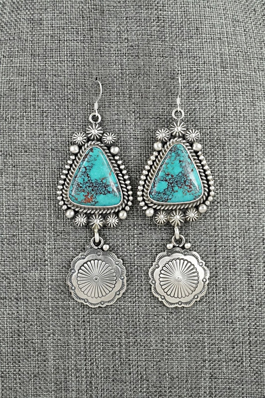 Turquoise & Sterling Silver Earrings - Michael Calladitto