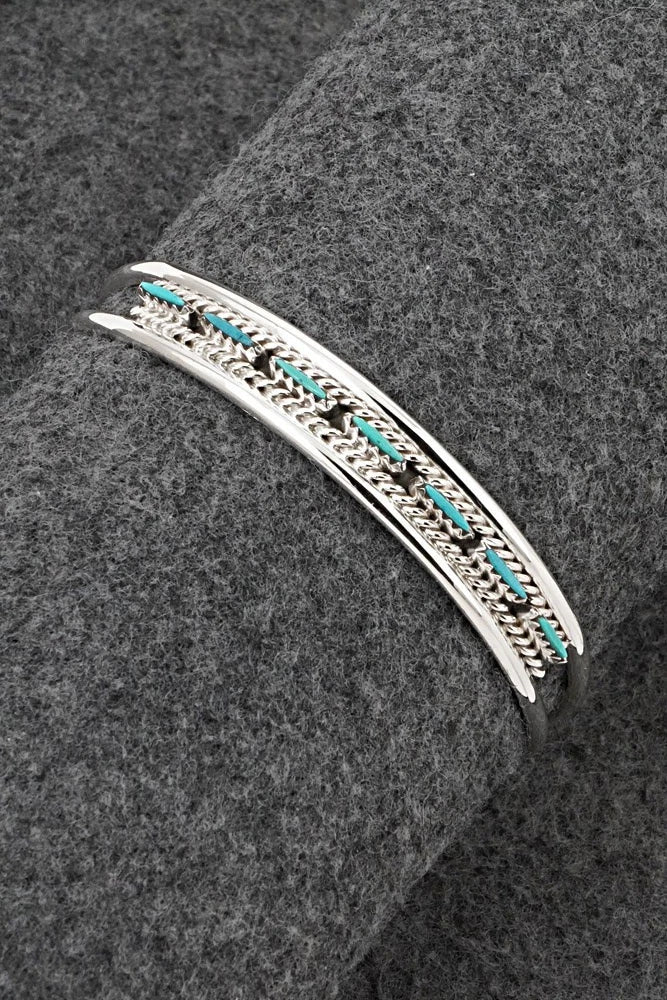 Turquoise & Sterling Silver Bracelet - Roland Francisco