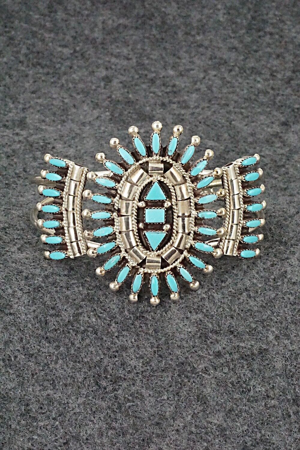 Turquoise & Sterling Silver Bracelet - Evonne Hustito