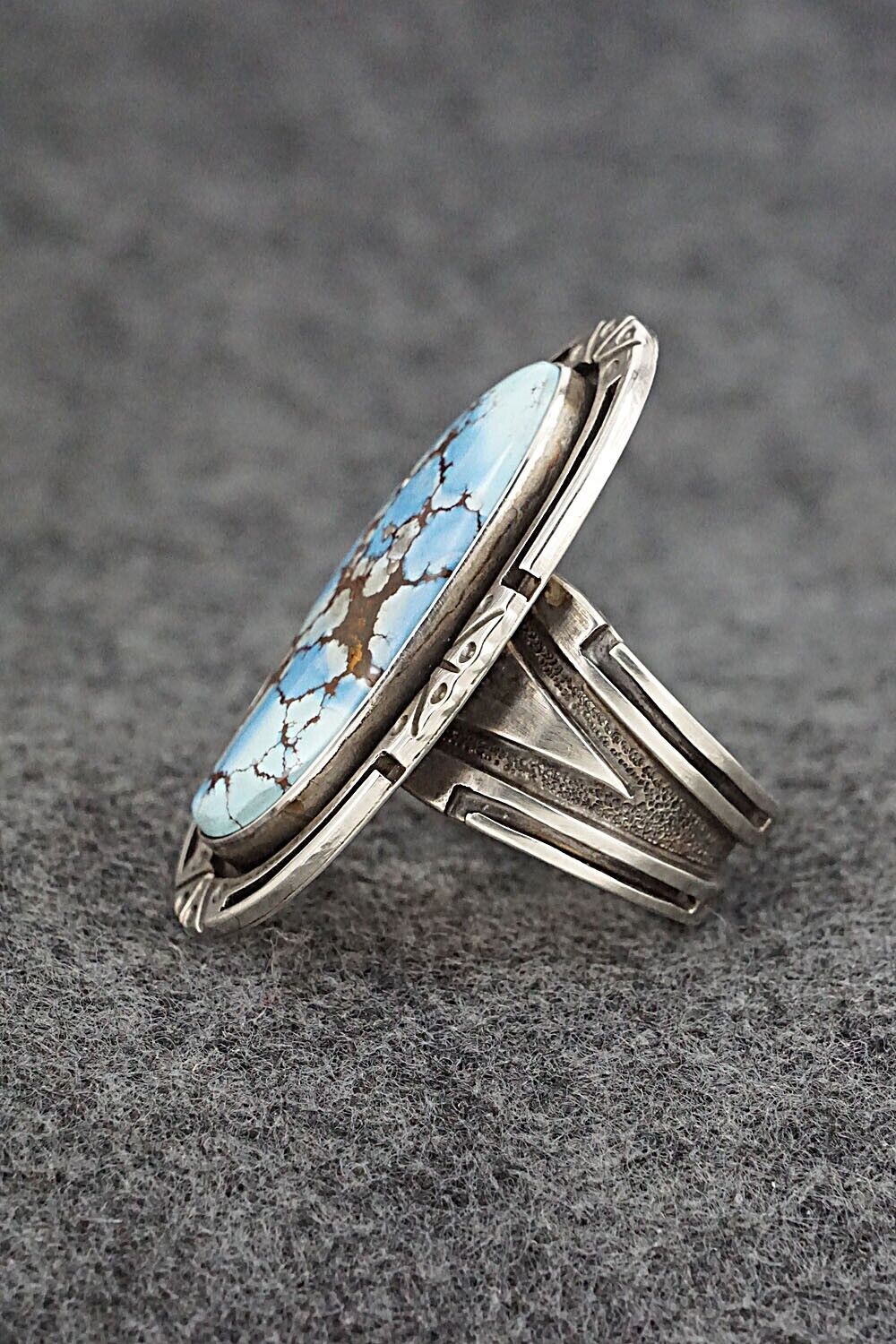 Turquoise and Sterling Silver Ring - Cooper Willie - Size 11.75