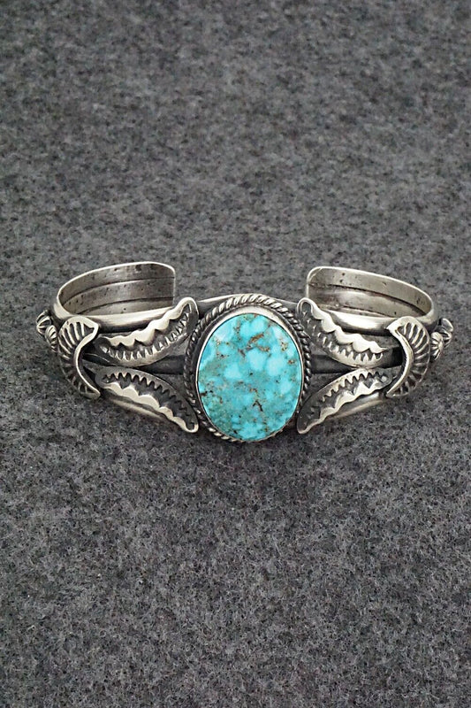 Turquoise & Sterling Silver Bracelet - Gilbert Tom