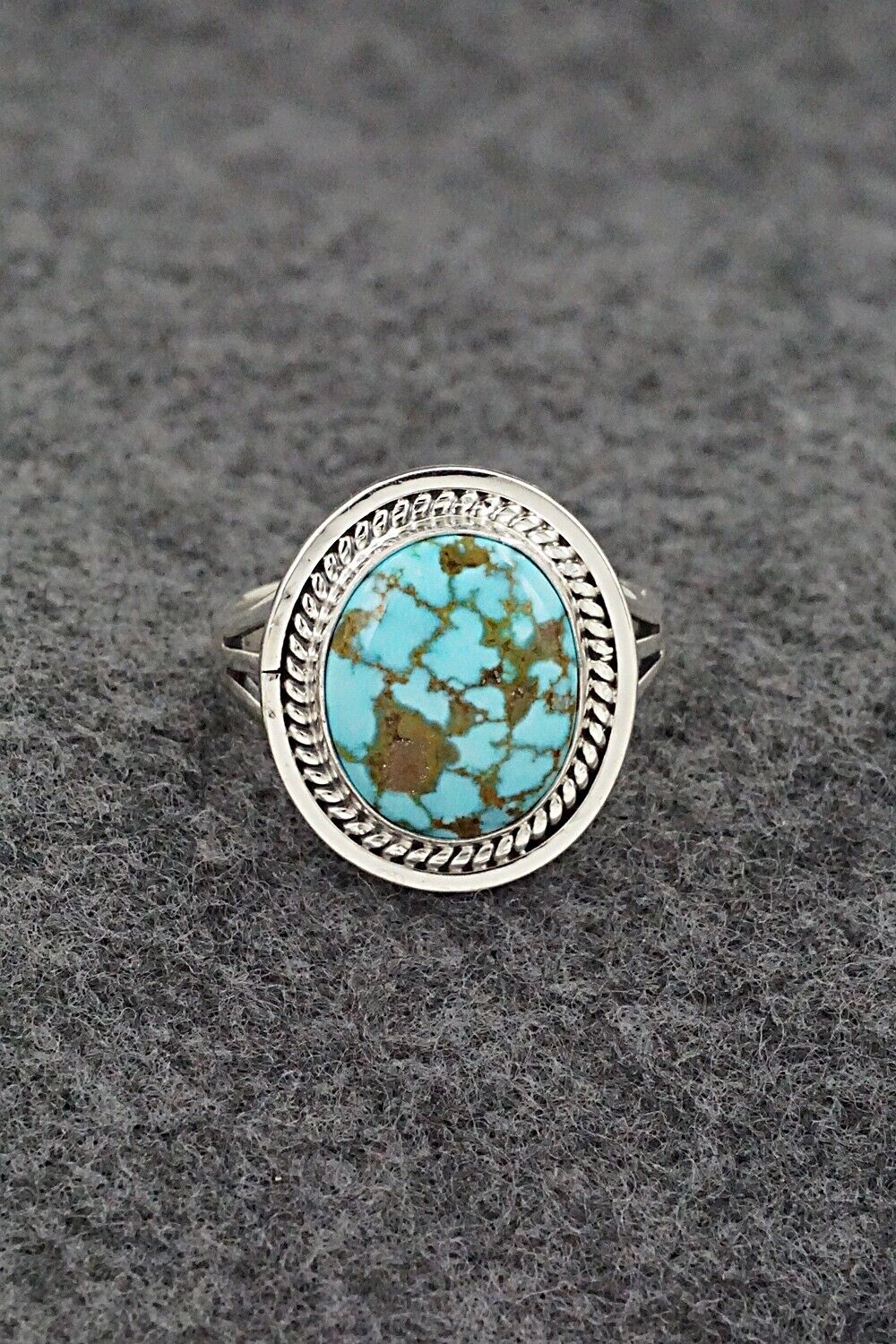 Turquoise & Sterling Silver Ring - Daniel Benally - Size 8