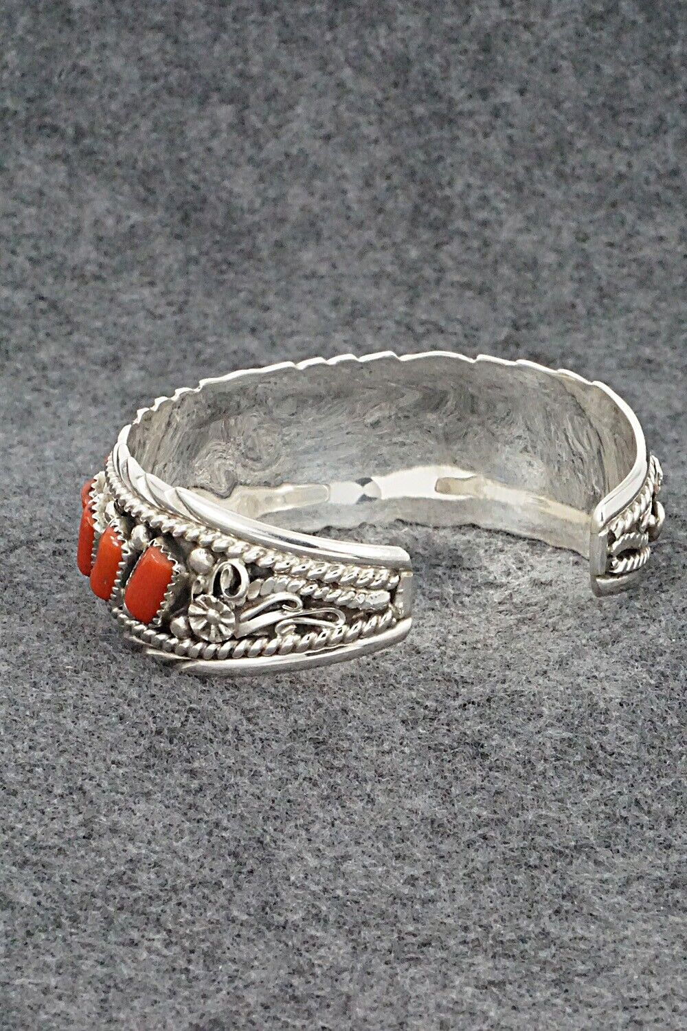 Coral & Sterling Silver Bracelet - Martin Muskett