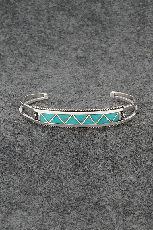 Turquoise & Sterling Silver Bracelet - Claudine Haloo