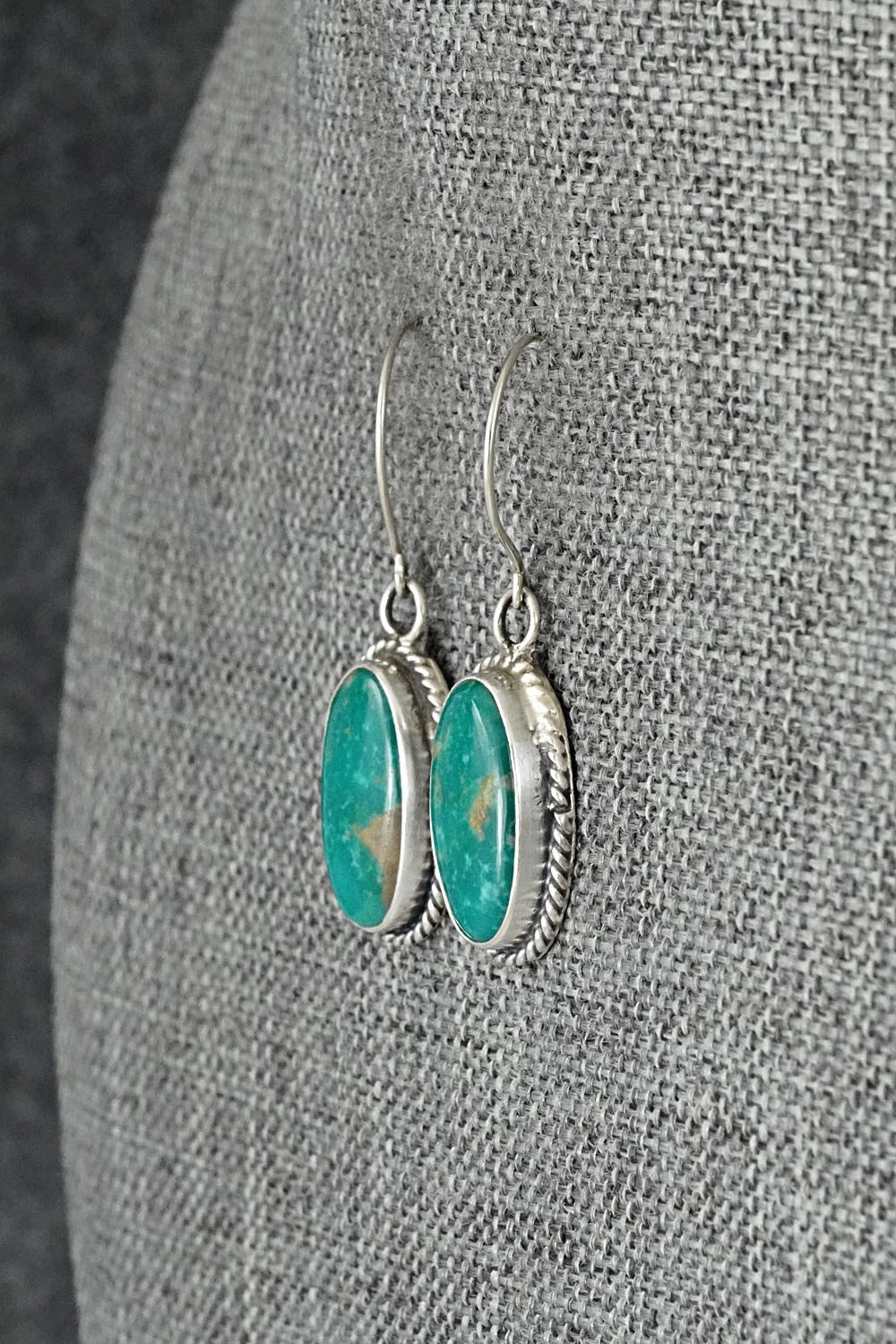 Turquoise & Sterling Silver Earrings - Rosemary Saunders