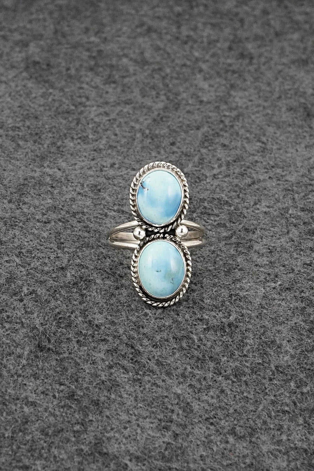 Turquoise & Sterling Silver Ring - Eugene Gruber - Size 9