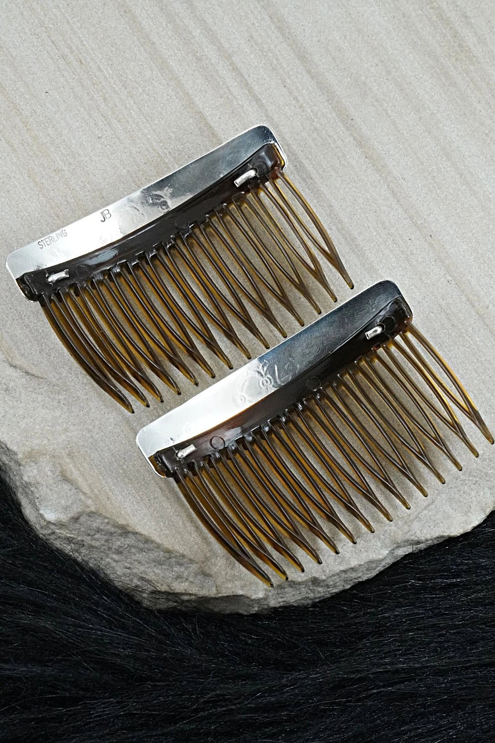 Turquoise & Sterling Silver Hair Combs - Jolene Begay
