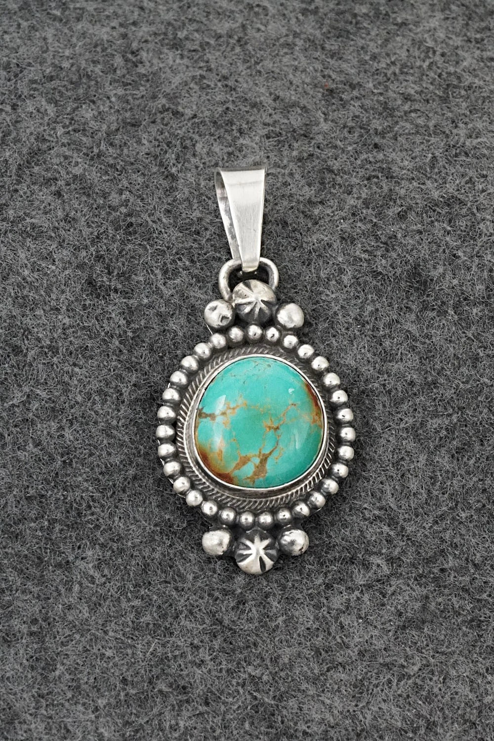 Turquoise & Sterling Silver Pendant - Darrin Livingston
