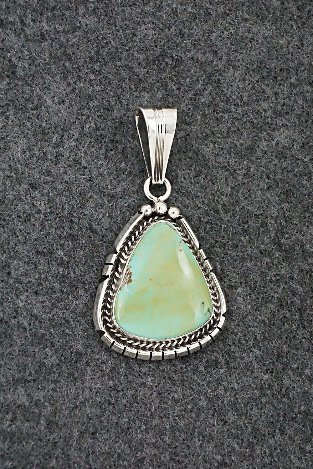 Turquoise & Sterling Silver Pendant - Samuel Yellowhair