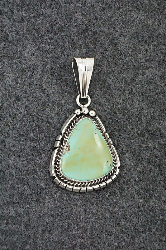 Turquoise & Sterling Silver Pendant - Samuel Yellowhair