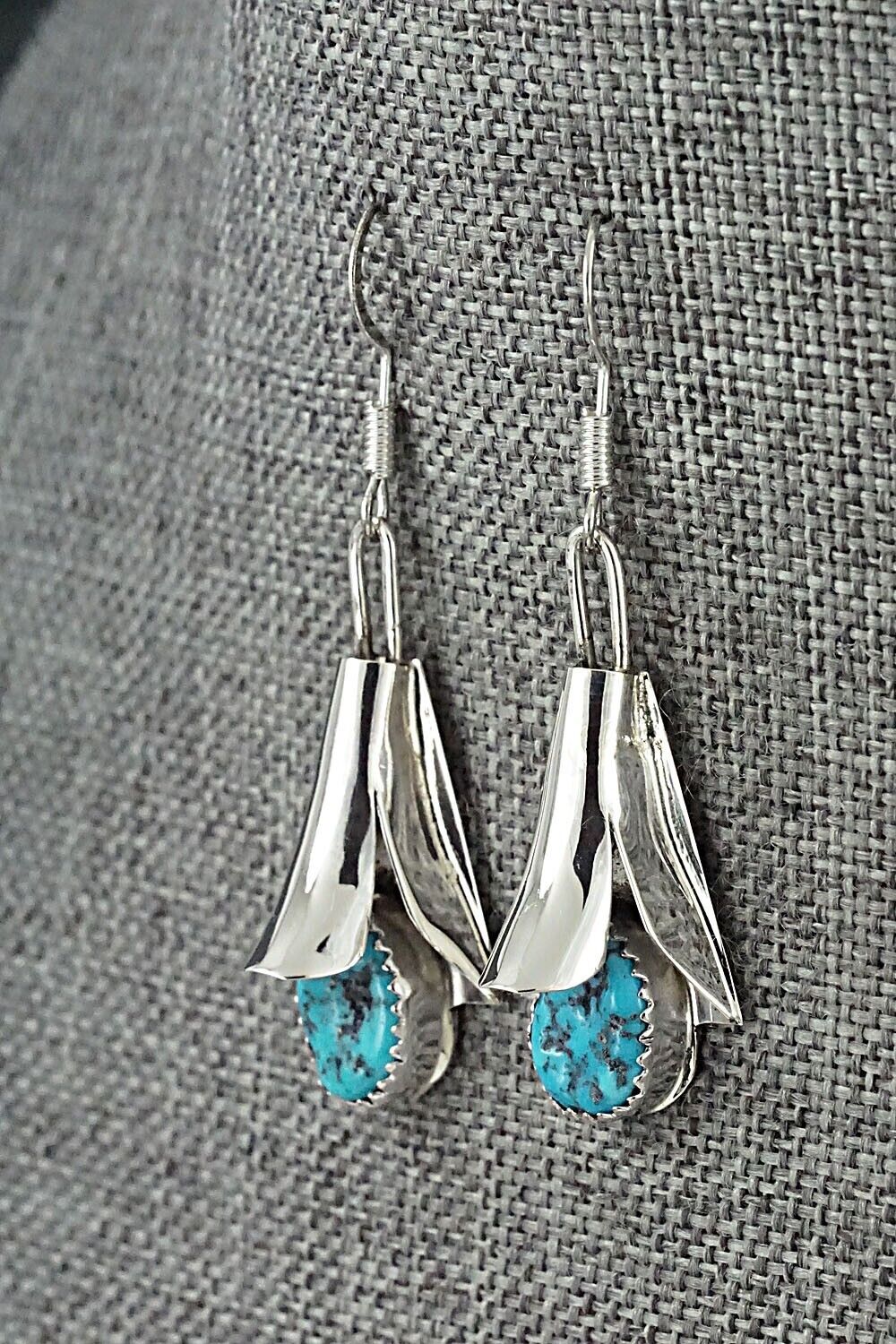 Turquoise, Coral & Sterling Silver Squash Blossom Set - Louise Yazzie