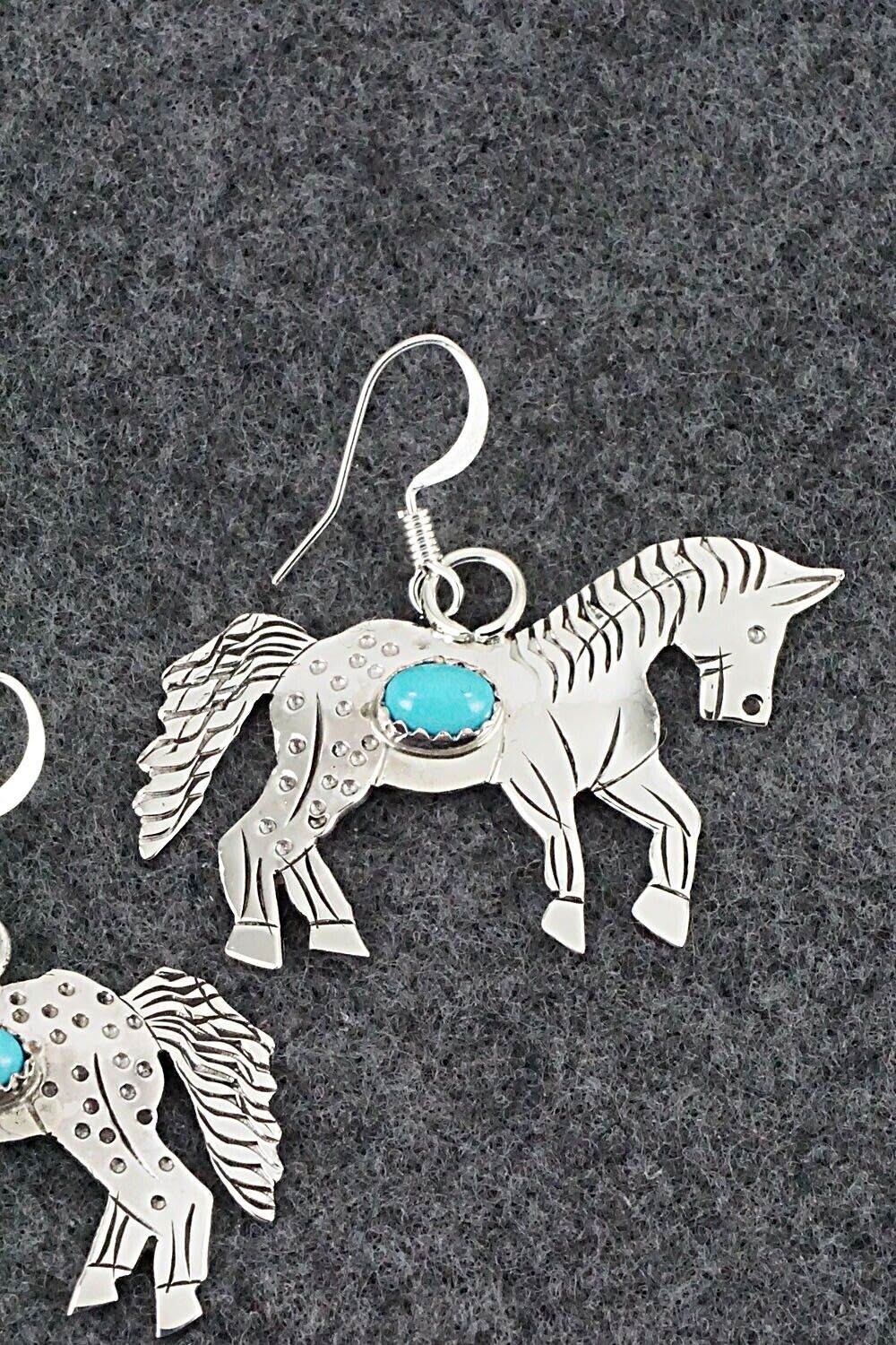 Turquoise & Sterling Silver Earrings - Louise Yazzie