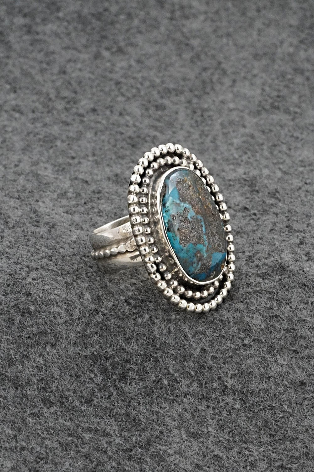 Turquoise & Sterling Silver Ring - Delbert Arviso - Size 8.5