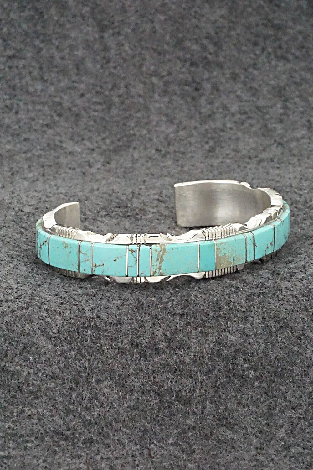 Turquoise & Sterling Silver Inlay Bracelet - Steve Francisco