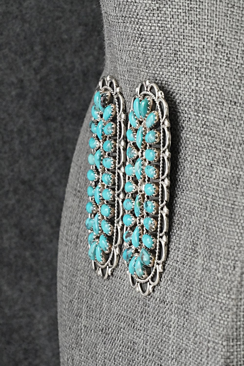 Turquoise & Sterling Silver Earrings - Gerald Mitchell