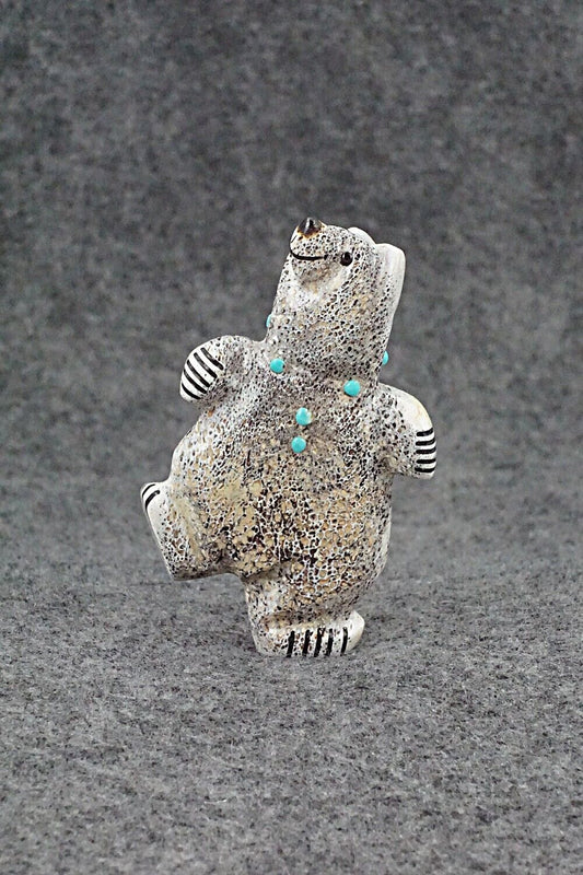 Dancing Bear Zuni Fetish Carving - Claudia Peina