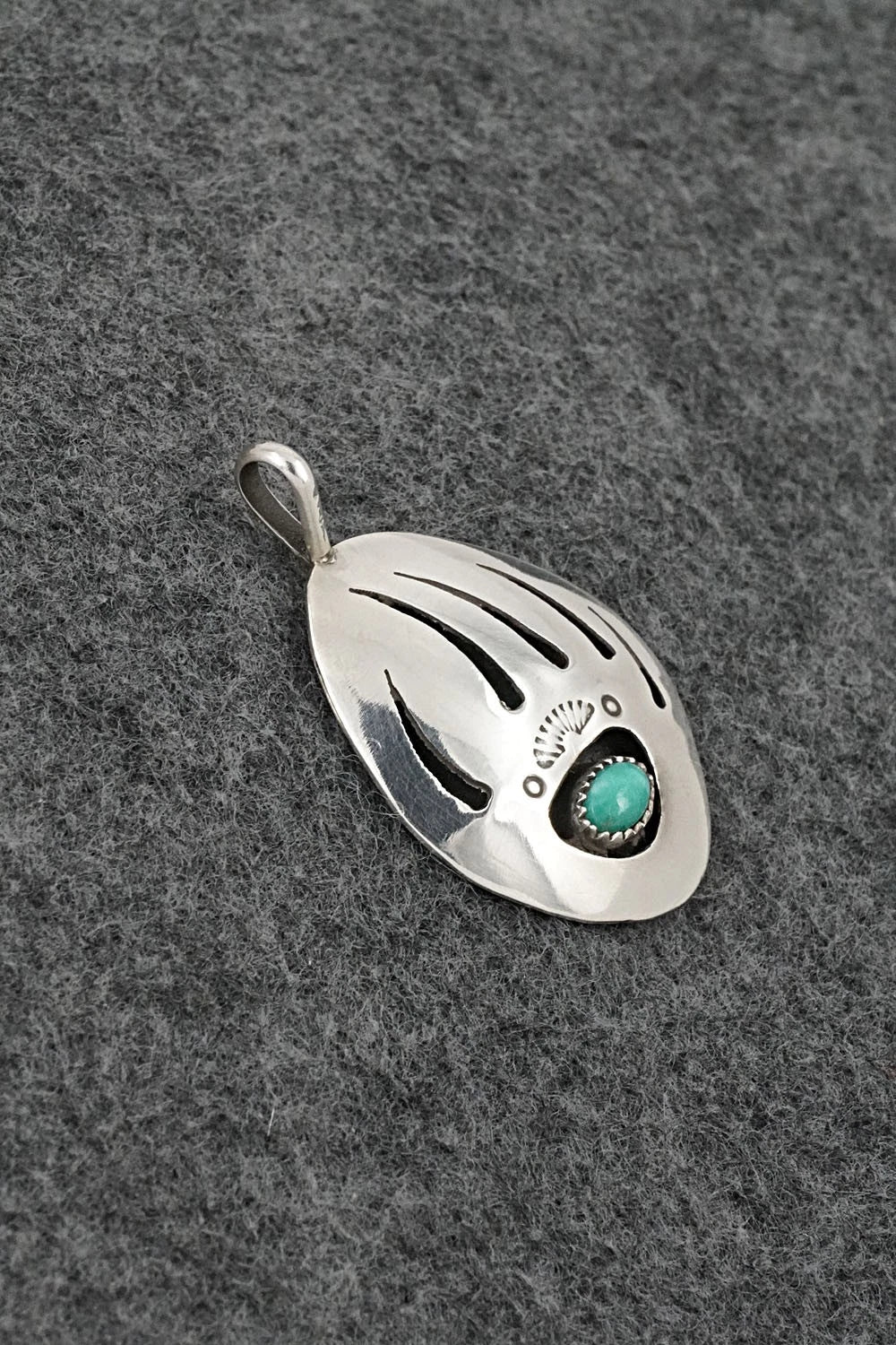 Turquoise & Sterling Silver Pendant - Ervin Begay